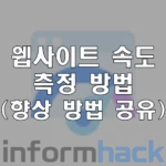 웹사이트-속도-측정-방법
